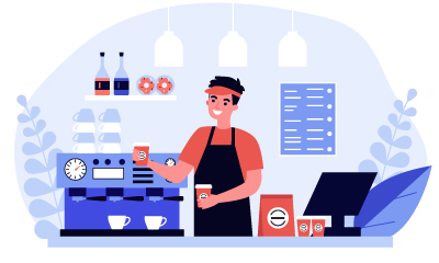 Professional Barista Coffee Brewing