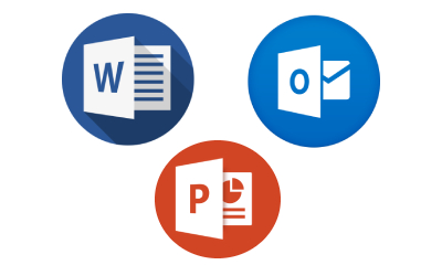 Microsoft Word, PowerPoint Outlook